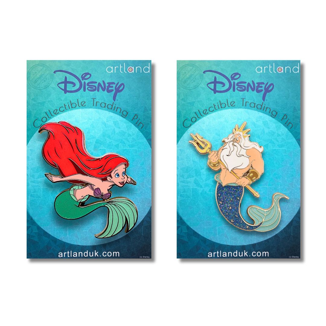 Ariel & Triton Cut Out Duo