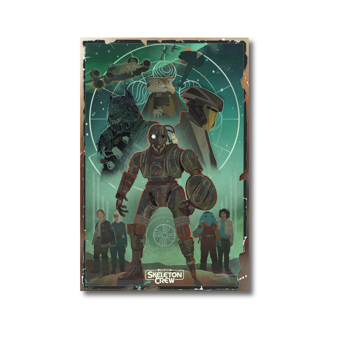Do Not Touch My Captain – Star Wars Skeleton Crew limited edition lithograph art print by Jonathan Beistline