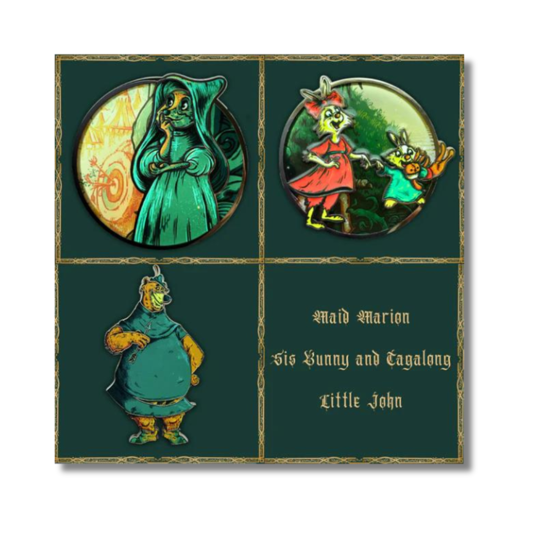 Set of Maid Marion, Sis Bunny and Tagalong, and Little John