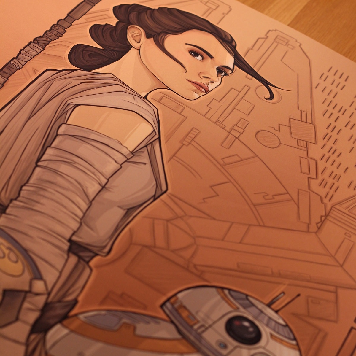 Beyond Jakku | Karen Hallion | Lithograph | PopCultArt.