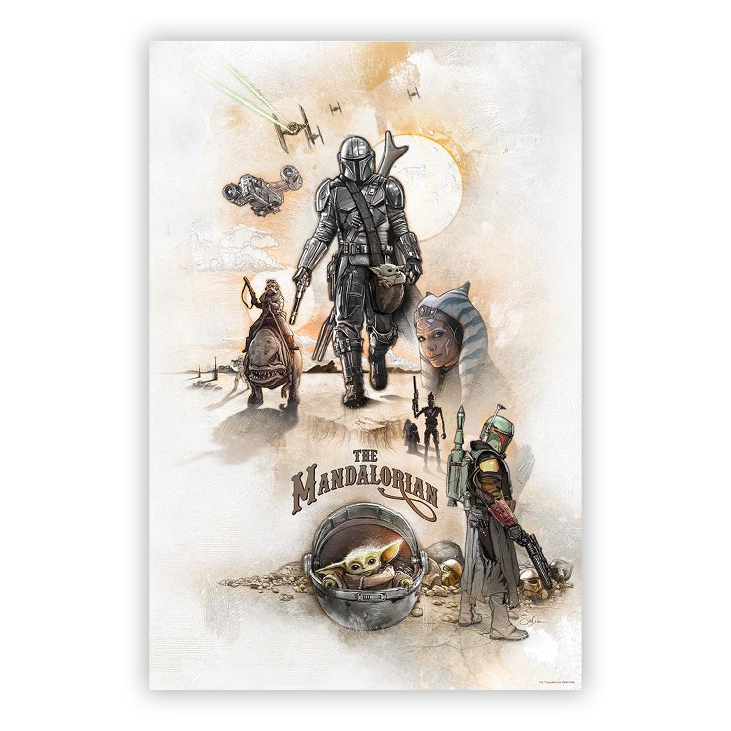 Helmet On, Heart Gone | Star Wars Mandalorian Poster | Steve Anderson