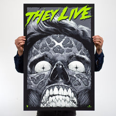 They Live (Glow-In-The-Dark Variant) | Luke Preece | Screenprint |  PopCultArt.