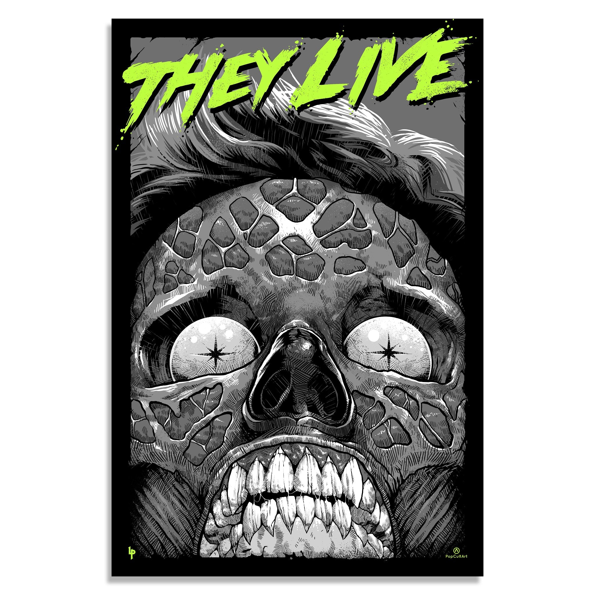 They Live (Glow-In-The-Dark Variant) | Luke Preece | Screenprint | PopCultArt.