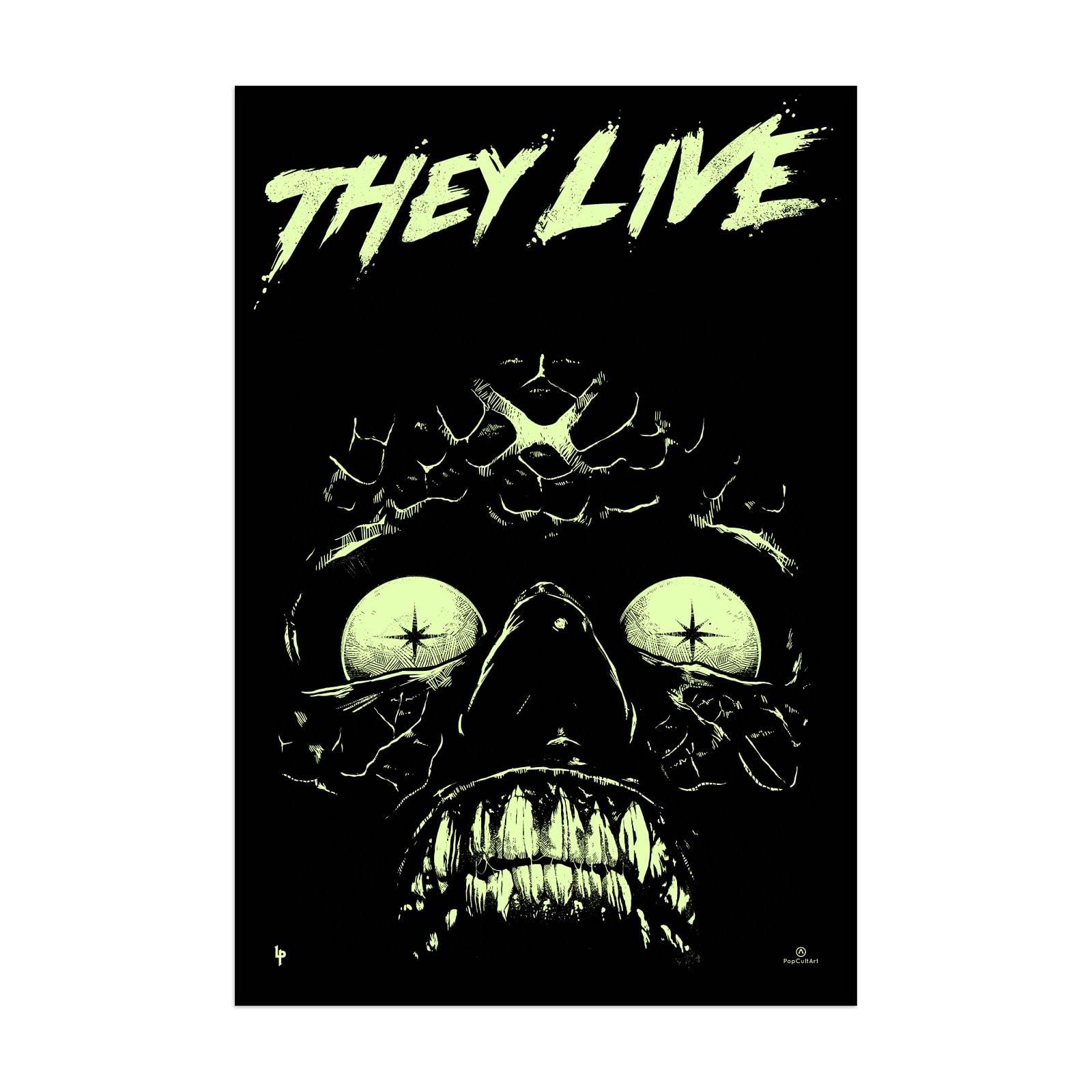 They Live (Glow-In-The-Dark Variant) | Luke Preece | Screenprint | PopCultArt.