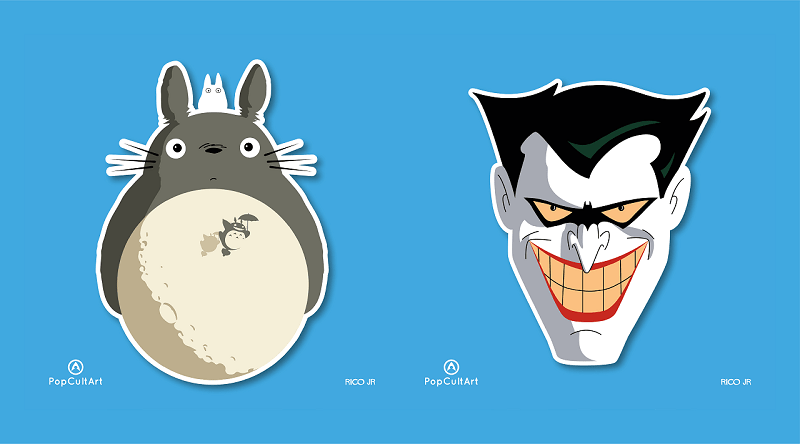 Totoro and Joker Sticker by Rico Jr. | PopCultArt