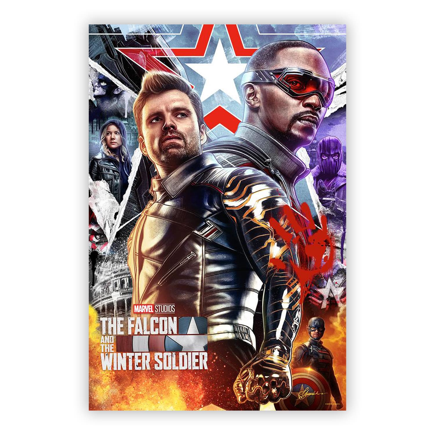 ASSEMBLE | The Falcon and The Winter Soldier  Poster | Chris Christodoulou | PopCultArt 