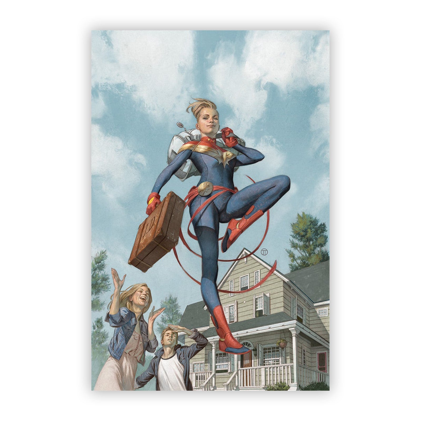 Captain Marvel #1 | Captain Marvel Poster | Julian Totino | PopCultArt