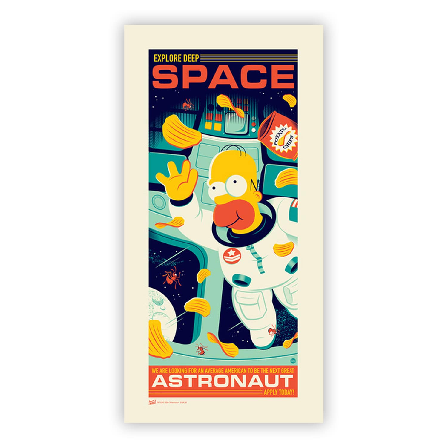 Explore Deep Space | The Simpsons Poster | Dave Perillo | PopCultArt