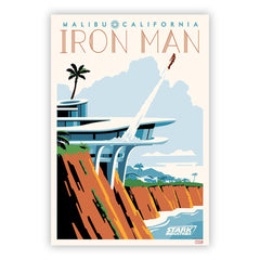 Malibu Tony | Marvel Iron Man Poster | Steve Thomas | PopCultArt