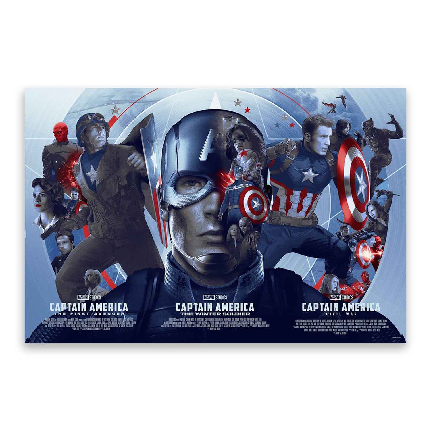 Stars and Stripes Captain America Movie Poster | Devin Schoeffler | PopCultArt