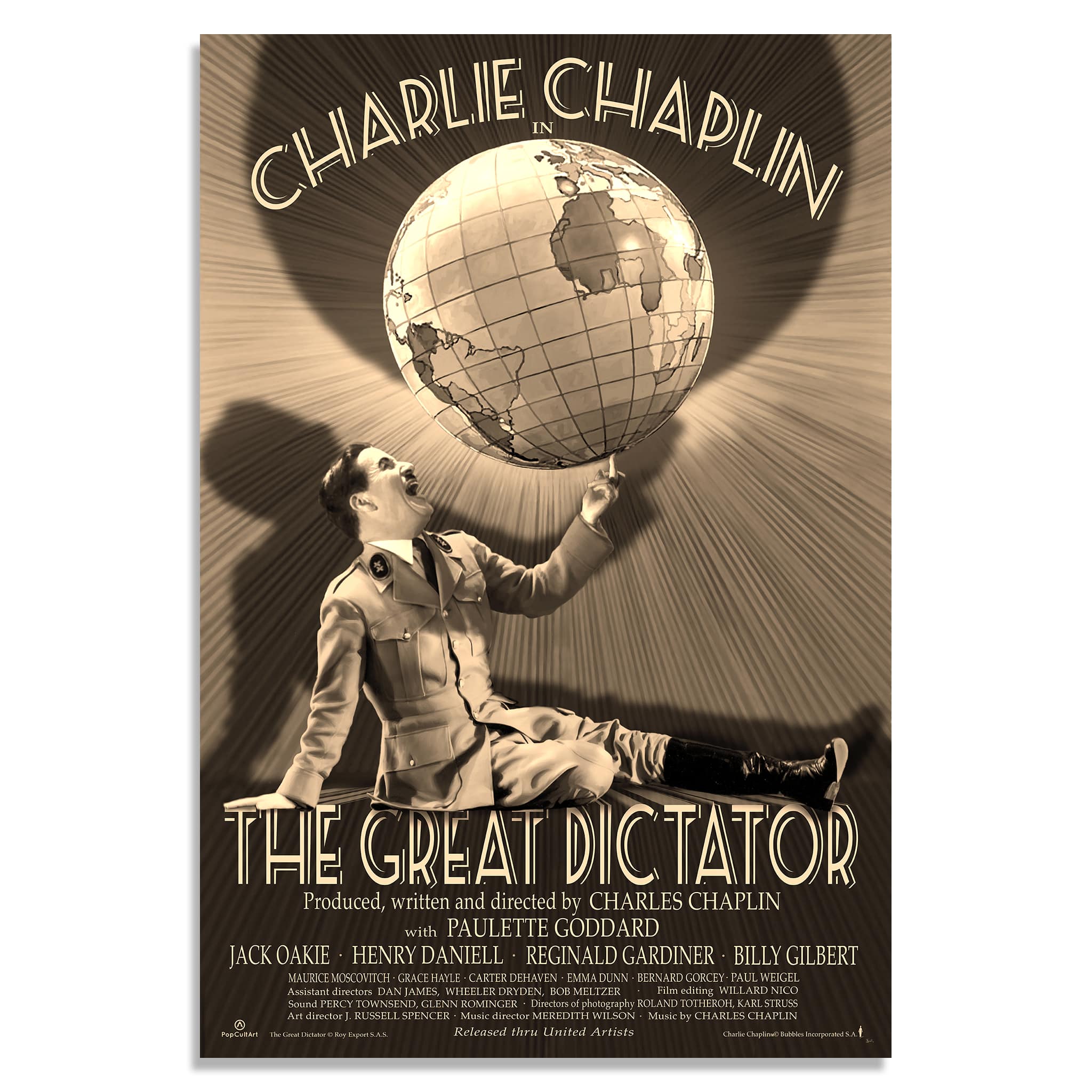 The Great Dictator (Variant) | Bruce Emmett | Giclee |  PopCultArt.