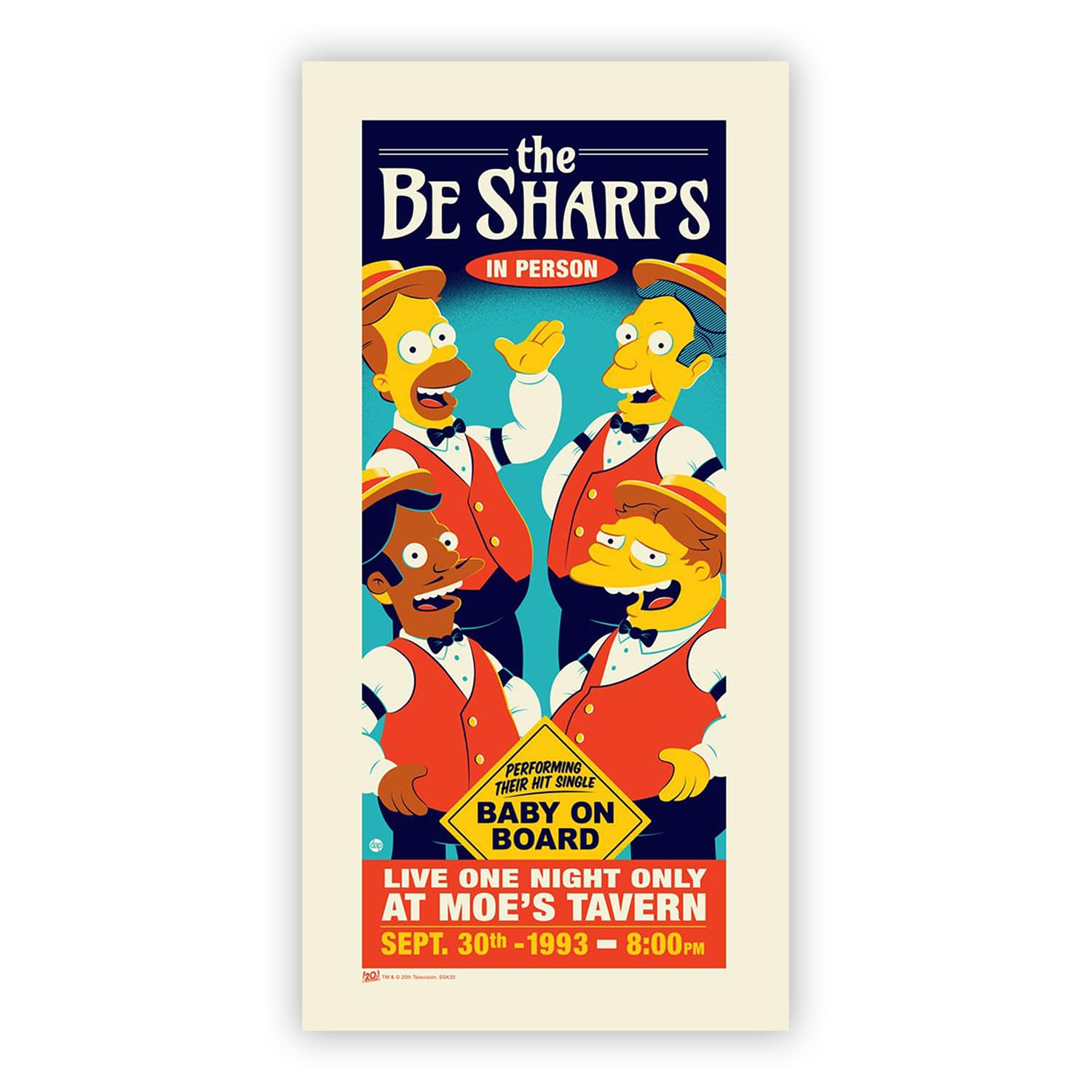 The Be Sharps | The Simpsons Poster | Dave Perillo | PopCultArt