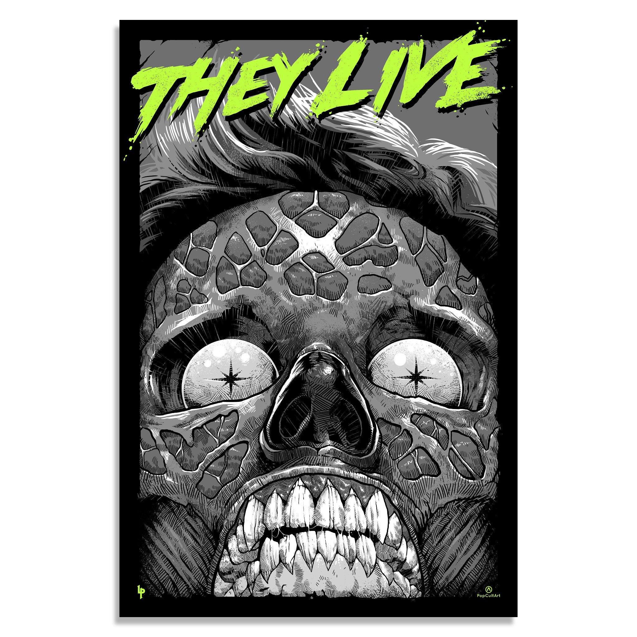 They Live (Glow-In-The-Dark Variant) | Luke Preece | Screenprint |  PopCultArt.